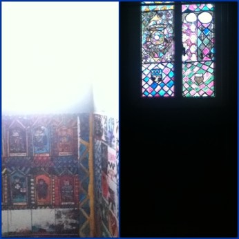 Scenes from my fresco hall bathroom