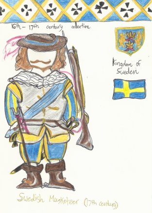 Sweden- elite Swedish cavalier musketeer