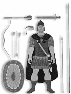 sample Byzantine armour style with basic weapons