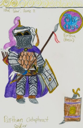 my sketch of Parthian cataphract cavalry 