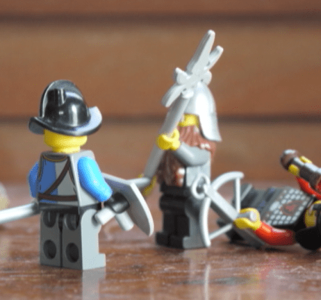 Romans and Germans clash in battle (Lego)