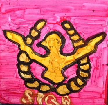 SPQR Roman symbol tile 