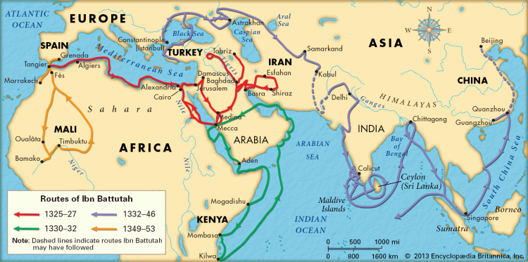 Batian Routes voyages-Ibn-Battutah – The Byzantium Blogger