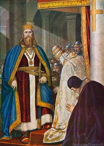 Charlemagne crowned Roman Emperor on Christmas Day 800