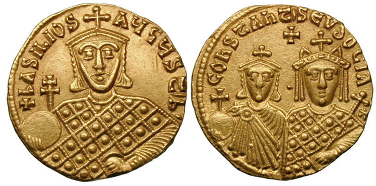 Solidus-Basil_I_with_Constantine_and_Eudoxia-sb1703