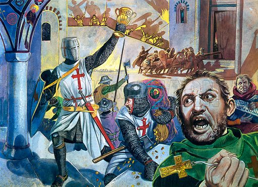 Crusaders looting Constantinople