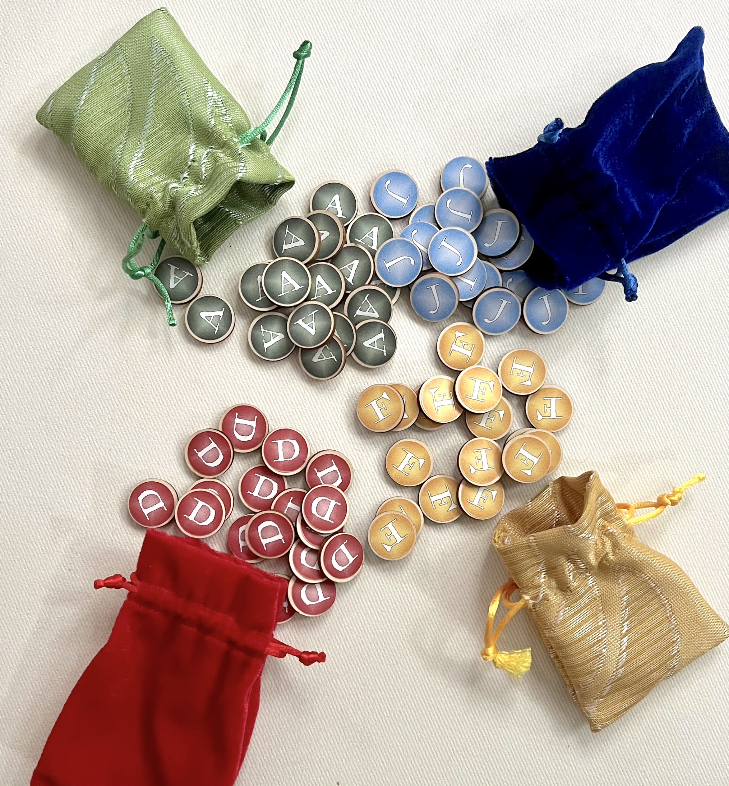 Pouches with Tokens
